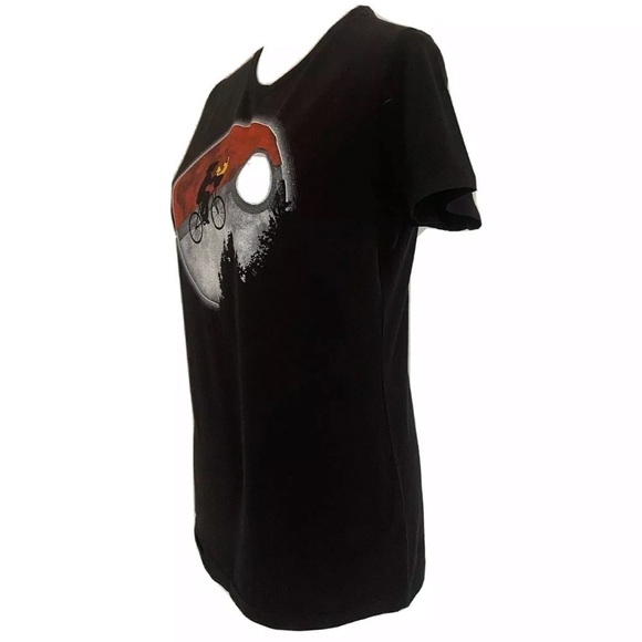 Teefury Mashup ET Pikachu Black Fitted Graphic T-Shirt 2XL Stretch Cotton New - Picture 3 of 5